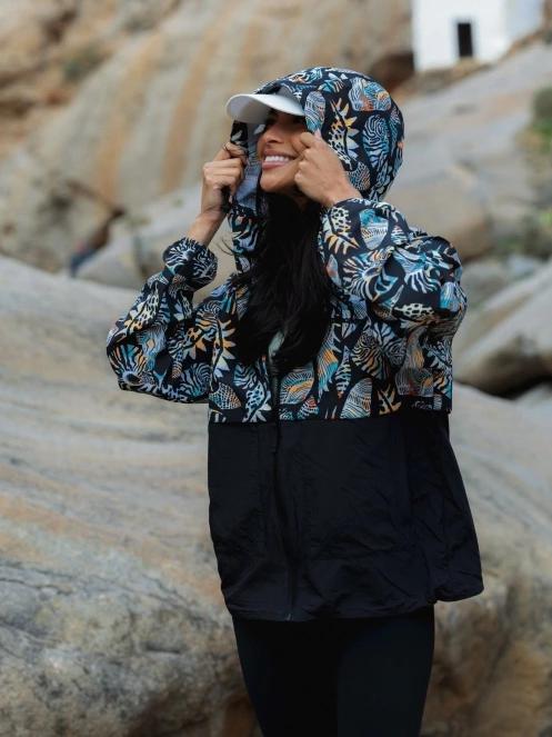 Fundango Cecil Windbreaker Jacket damen windjacke Schwarz 9