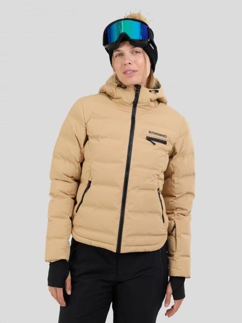 Fundango Rodney Padded Jacket damen gesteppt skijacke sand 5