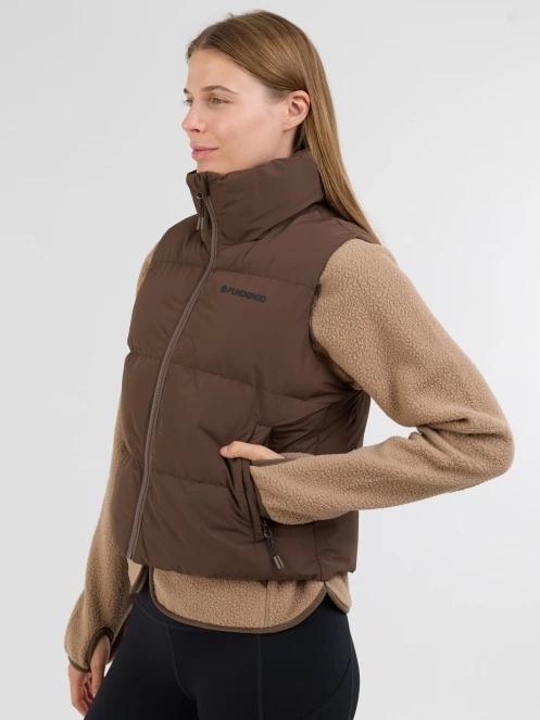 Fundango Keira Padded Vest damen westen braun 2
