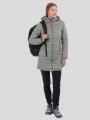 Fundango Nordwave Long Jacket damen gesteppt übergangsjacke grün 1